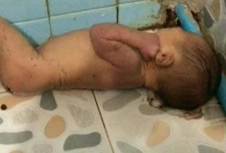 ทารกถูกทิ้งในห้องน้ำ